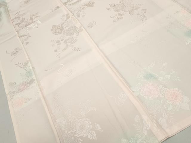 平和屋着物■長襦袢　袷　草花文　暈し染め　半衿刺繍　正絹　逸品　DABF4850qa