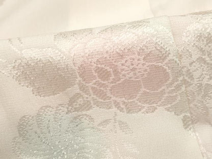 平和屋着物■長襦袢　袷　草花文　暈し染め　半衿刺繍　正絹　逸品　DABF4850qa