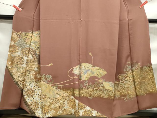平和屋着物■豪華色留袖　地紙正倉院花文　鳳凰　金銀彩　正絹　逸品　DABF4851qa