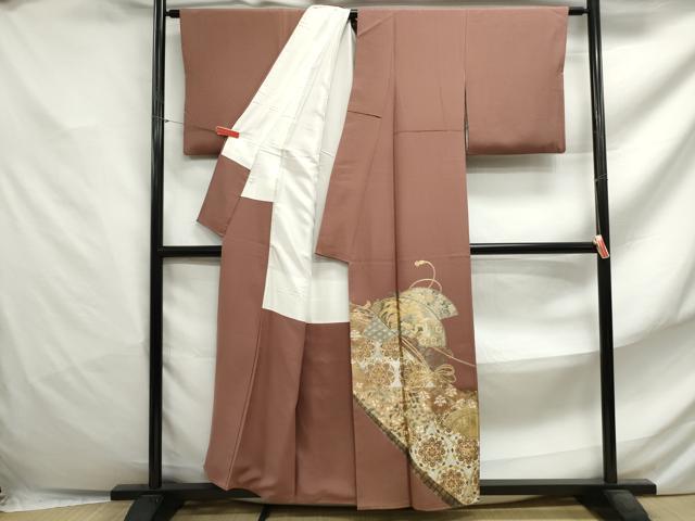 平和屋着物■豪華色留袖　地紙正倉院花文　鳳凰　金銀彩　正絹　逸品　DABF4851qa