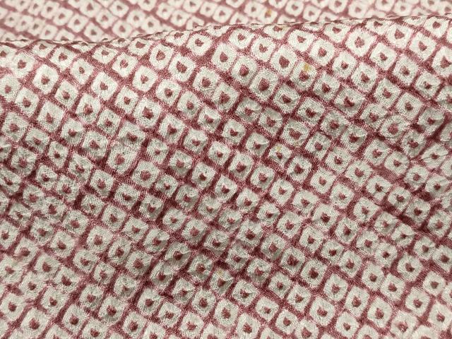 平和屋着物■大変加工の良い総絞り小紋　正絹　逸品　DABF4857qa