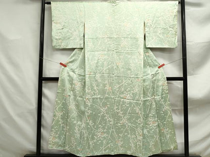 平和屋着物■上質な小紋　霞文　正絹　逸品　DABF4863qa
