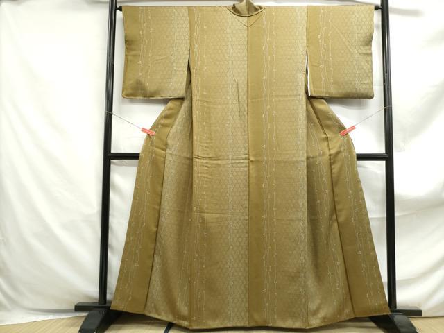 平和屋着物■上質な小紋　幾何学間道　正絹　逸品　DABF4867qa