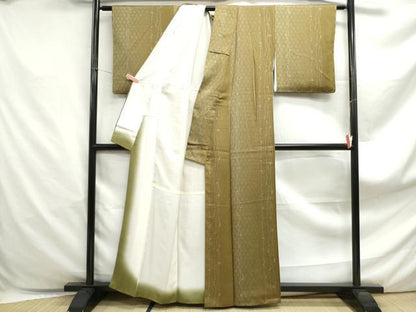 平和屋着物■上質な小紋　幾何学間道　正絹　逸品　DABF4867qa