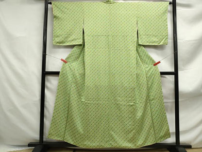 平和屋着物■上質な小紋　幾何学文　正絹　逸品　DABF4872qa