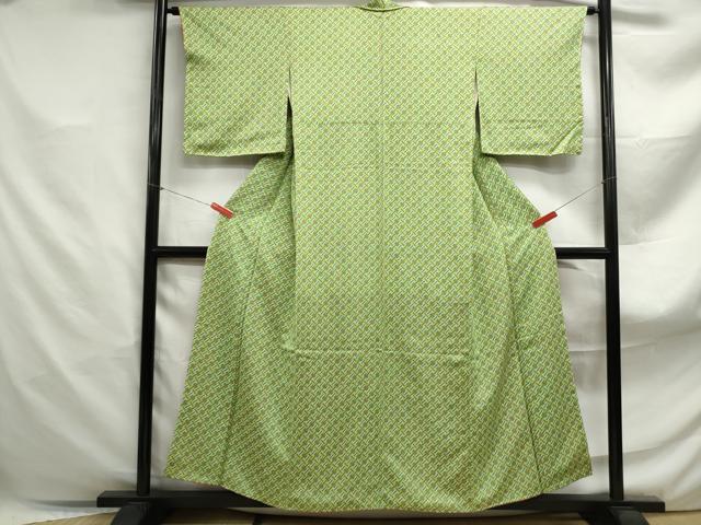 平和屋着物■上質な小紋　幾何学文　正絹　逸品　DABF4872qa