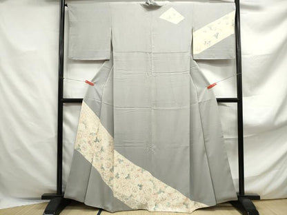 平和屋着物■訪問着　刺繍　唐草花文　正絹　逸品　DABF4874qa