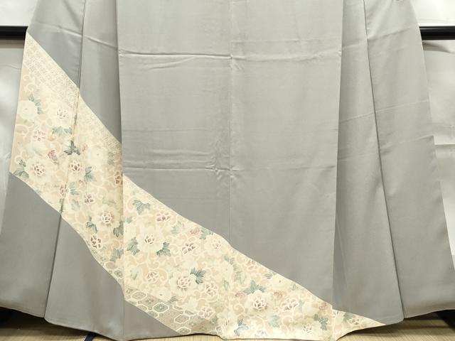 平和屋着物■訪問着　刺繍　唐草花文　正絹　逸品　DABF4874qa
