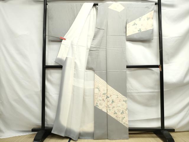 平和屋着物■訪問着　刺繍　唐草花文　正絹　逸品　DABF4874qa