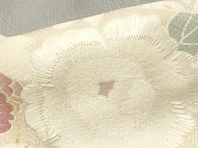 平和屋着物■訪問着　刺繍　唐草花文　正絹　逸品　DABF4874qa