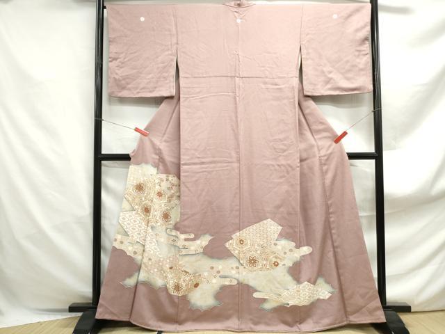 平和屋着物■豪華色留袖　切嵌正倉院花文　暈し染め　金彩　正絹　逸品　DABF4878qa