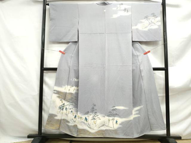 平和屋着物■訪問着　人物風景文　暈し染め　金彩　正絹　逸品　DABF4882qa