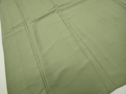 平和屋着物■上質な色無地　若葉色　胴抜き仕立て　正絹　逸品　DABF4884qa