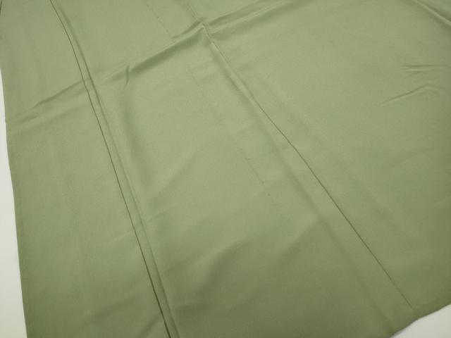 平和屋着物■上質な色無地　若葉色　胴抜き仕立て　正絹　逸品　DABF4884qa