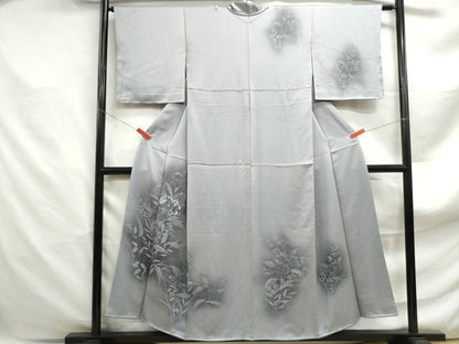 平和屋着物■訪問着　刺繍　草花文　暈し染め　正絹　逸品　DABF4888qa