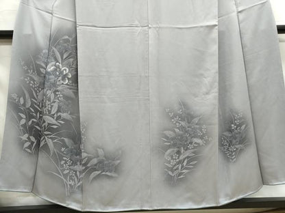 平和屋着物■訪問着　刺繍　草花文　暈し染め　正絹　逸品　DABF4888qa