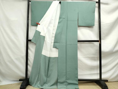 平和屋着物■上質な色無地　作家物　薄青色　正絹　逸品　DABF4891qa