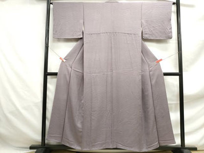平和屋着物■上質な色無地　菱文　紅藤色　正絹　逸品　DABF4898qa