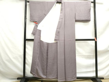 平和屋着物■上質な色無地　菱文　紅藤色　正絹　逸品　DABF4898qa