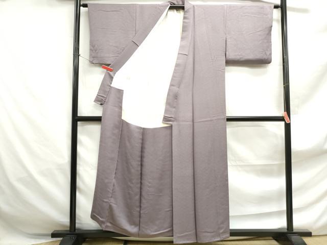 平和屋着物■上質な色無地　菱文　紅藤色　正絹　逸品　DABF4898qa