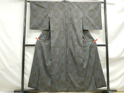 平和屋着物■本場大島紬　7マルキ　立涌花文　正絹　逸品　DABF4899qa