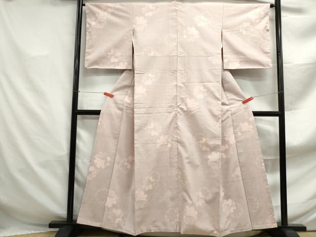 平和屋着物■上質な紬　雪輪文　正絹　逸品　DABF4905qa