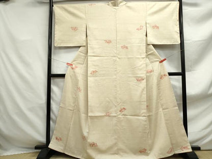 平和屋着物■上質な紬　80亀甲　総詰め　幾何学文　正絹　逸品　DABF4906qa