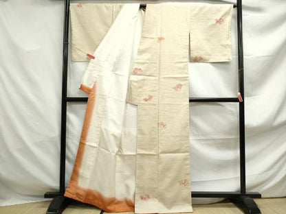 平和屋着物■上質な紬　80亀甲　総詰め　幾何学文　正絹　逸品　DABF4906qa