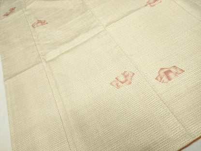 平和屋着物■上質な紬　80亀甲　総詰め　幾何学文　正絹　逸品　DABF4906qa