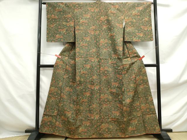 平和屋着物■本場大島紬　7マルキ　風景文　正絹　逸品　DABF4907qa