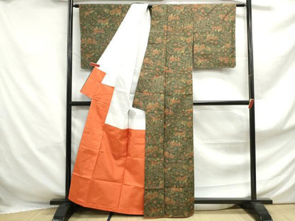 平和屋着物■本場大島紬　7マルキ　風景文　正絹　逸品　DABF4907qa