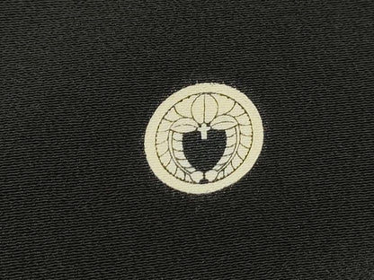 平和屋着物■豪華黒留袖　駒刺繍　飛鶴花文　金彩　正絹　逸品　DABF4908qa