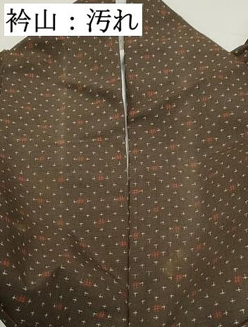 平和屋着物■上質な紬　井絣　正絹　逸品　DABF4910qa