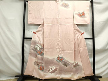 平和屋着物■訪問着　立波地紙花文　暈し染め　金彩　ますいわ屋扱い　正絹　逸品　DABF4911qa