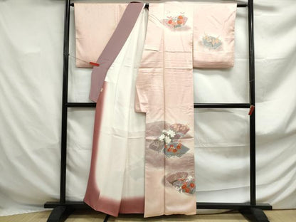 平和屋着物■訪問着　立波地紙花文　暈し染め　金彩　ますいわ屋扱い　正絹　逸品　DABF4911qa