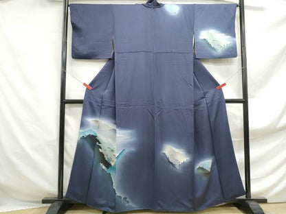 平和屋着物■訪問着　風景シルエット　暈し染め　正絹　逸品　DABF4913qa