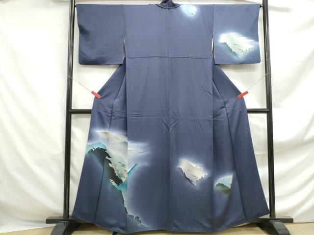 平和屋着物■訪問着　風景シルエット　暈し染め　正絹　逸品　DABF4913qa