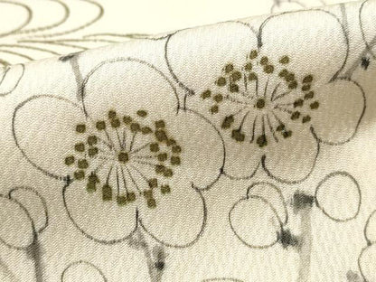 平和屋着物■訪問着　手描き　流水枝花文　正絹　逸品　DABF4923qa