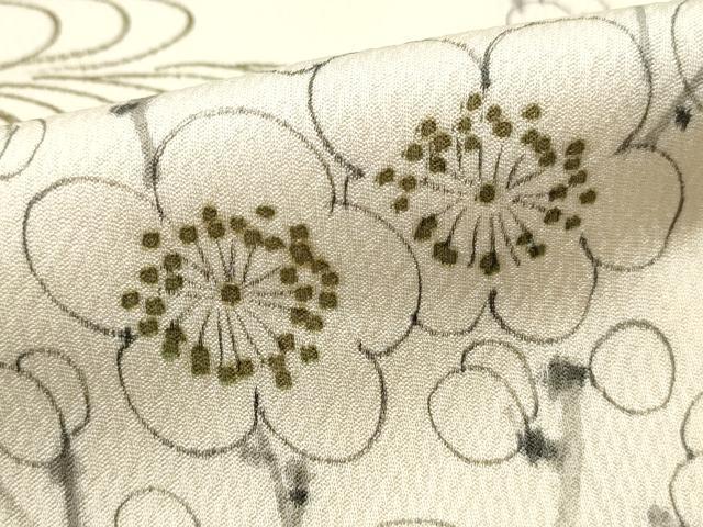平和屋着物■訪問着　手描き　流水枝花文　正絹　逸品　DABF4923qa