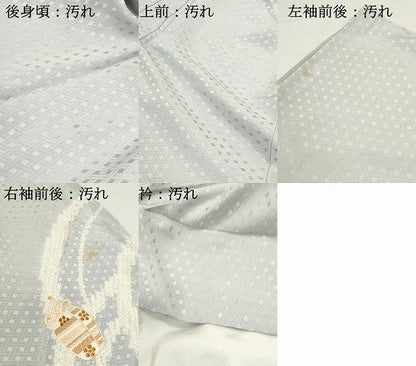 平和屋着物■訪問着　総刺繍　絞り　仕覆花文　銀彩　正絹　逸品　DABF4928qa