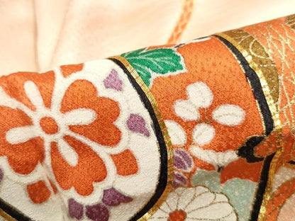平和屋着物■訪問着　駒刺繍　鼓花文　暈し染め　金銀彩　正絹　逸品　DABF4930qa
