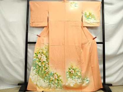 平和屋着物■訪問着　草花文　暈し染め　金彩　正絹　逸品　DABF4932qa