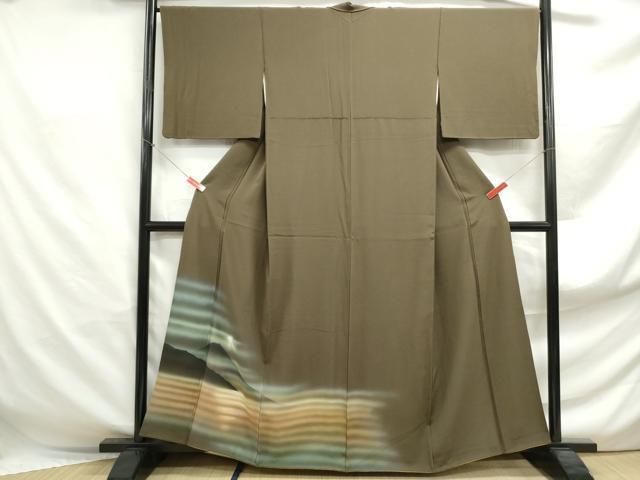 平和屋着物■訪問着 風景文 暈し染め 正絹 逸品 DABF4935qa