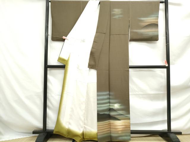 平和屋着物■訪問着 風景文 暈し染め 正絹 逸品 DABF4935qa