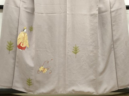 平和屋着物■訪問着 作家物 手描き 人物鼓文 正絹 逸品 DABF4937qa