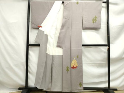 平和屋着物■訪問着 作家物 手描き 人物鼓文 正絹 逸品 DABF4937qa