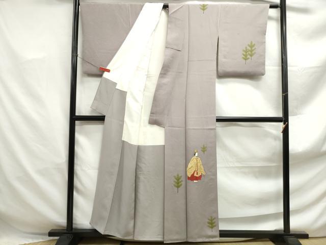 平和屋着物■訪問着 作家物 手描き 人物鼓文 正絹 逸品 DABF4937qa