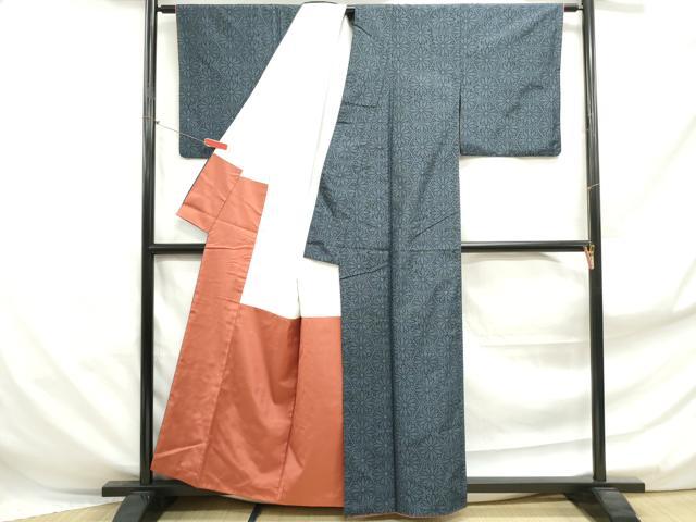 平和屋着物■本場大島紬　亀甲花文　正絹　逸品　DABF4953qa