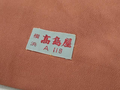 平和屋着物■上質な小紋　更紗花文　鬼しぼ縮緬　高島屋扱い　正絹　逸品　DABF4978qa