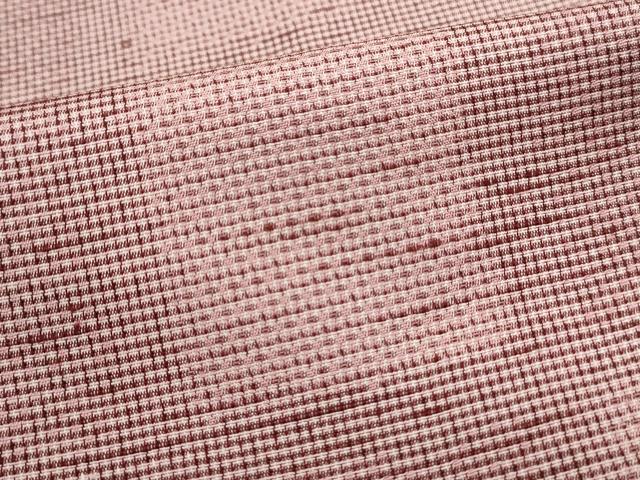 平和屋着物■上質な紬　市松文様　正絹　逸品　DABF4979qa